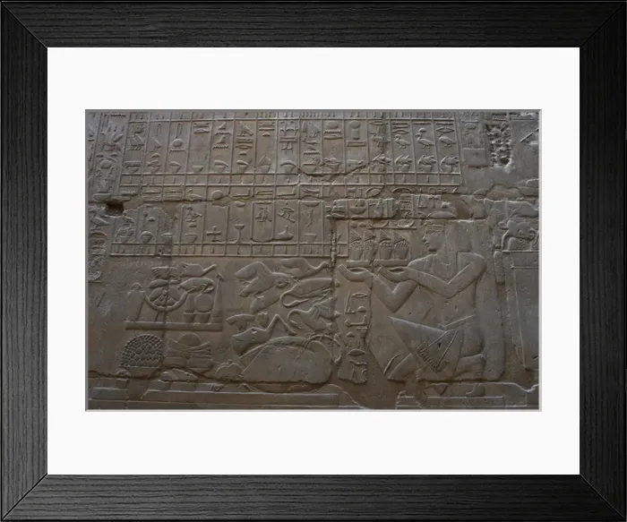 Framed Print : Relief depicting a religious offering Framed Print : Relief depicting a religious offering