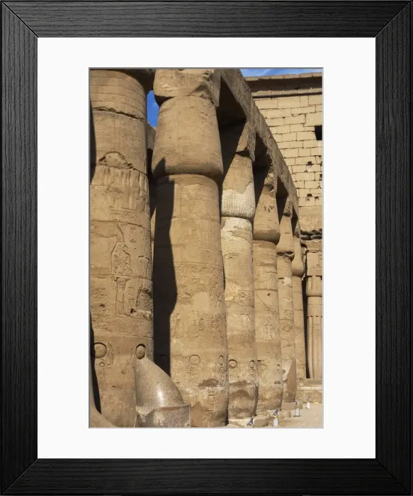Framed Print : Temple of Luxor. First courtyard called the Ramses II Framed Print : Temple of Luxor. First courtyard called the Ramses II