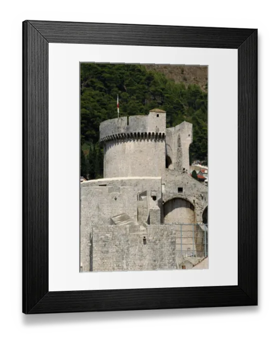 Framed Print : CROATIA. DUBROVNIK. Minceta tower designed by Michelozzi in Framed Print : CROATIA. DUBROVNIK. Minceta tower designed by Michelozzi in