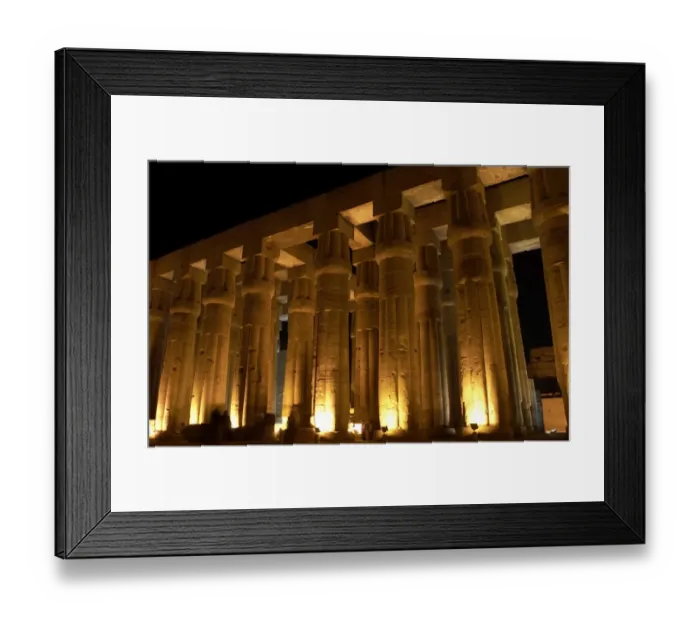 Framed Print : Temple of Luxor. Night view of the hypostyle. Egypt Framed Print : Temple of Luxor. Night view of the hypostyle. Egypt