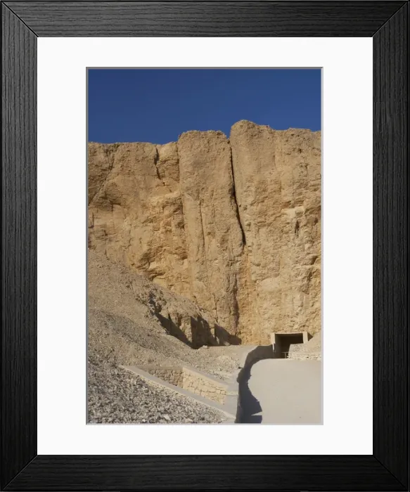 Framed Print : Valley of the Kings. Entrance to the tomb of the Pharaoh Ame Framed Print : Valley of the Kings. Entrance to the tomb of the Pharaoh Ame