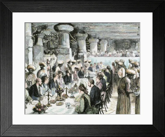 Framed Print : Travel to India of the Prince of Wales. Gala Dinner held in Framed Print : Travel to India of the Prince of Wales. Gala Dinner held in