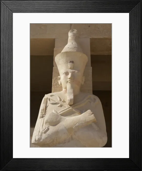 Framed Print : Hatshepsut (1508-1458 B. C). Osirian statue. Egypt Framed Print : Hatshepsut (1508-1458 B. C). Osirian statue. Egypt