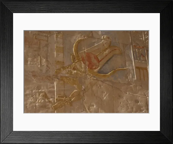 Framed Print : Polychrome relief representing the goddess Hathor as a cow Framed Print : Polychrome relief representing the goddess Hathor as a cow