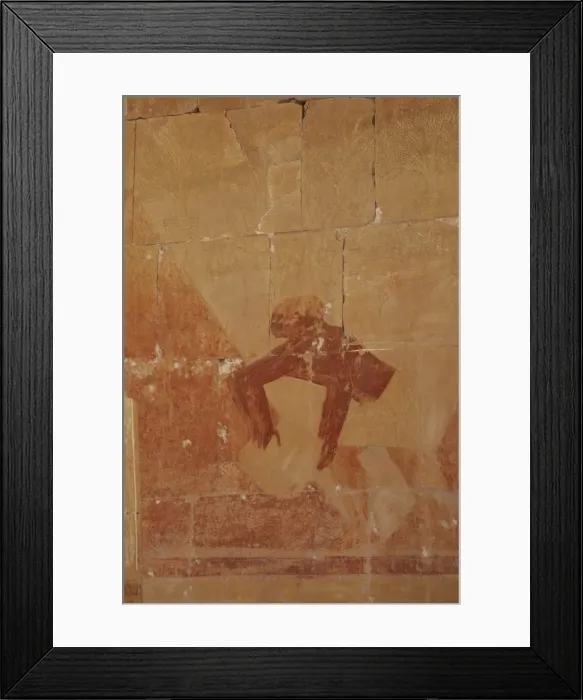 Framed Print : Polychrome reliefs depicting an Egyptian worker. Deir el-Bah Framed Print : Polychrome reliefs depicting an Egyptian worker. Deir el-Bah