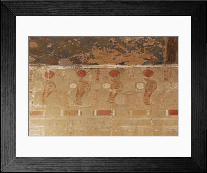 Framed Print : Relief depicting cobras. Temple of Hatshepsut. Deir el-Bahar Framed Print : Relief depicting cobras. Temple of Hatshepsut. Deir el-Bahar