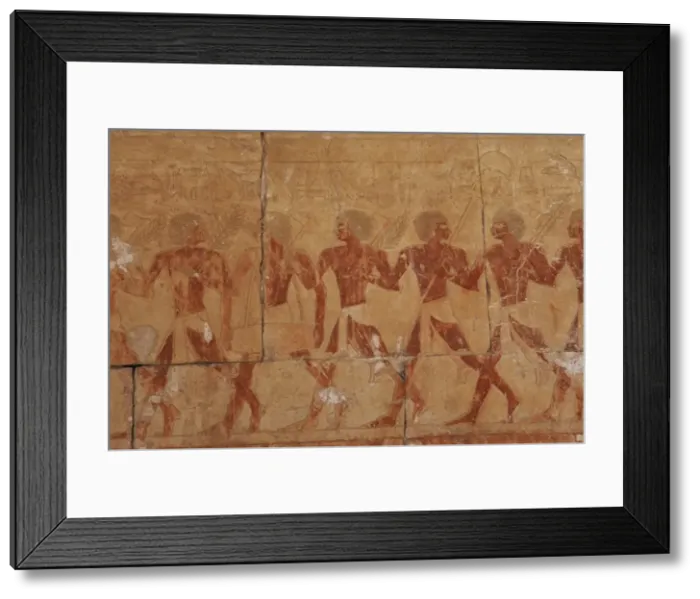 Framed Print : Egyptian soldiers in the expedition to the Land of Punt. Te Framed Print : Egyptian soldiers in the expedition to the Land of Punt. Te