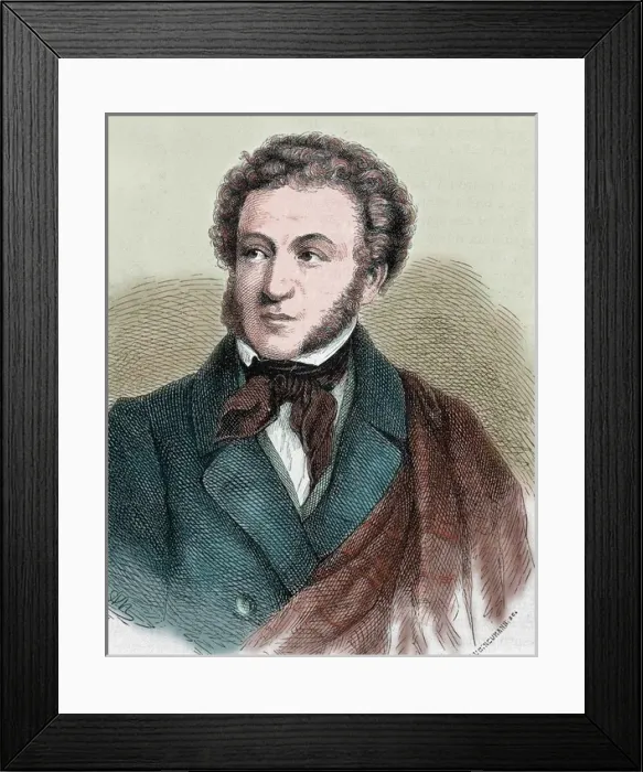 Framed Print : Pushkin, Aleksandr Sergeevic (1799-1837). Russian poet Framed Print : Pushkin, Aleksandr Sergeevic (1799-1837). Russian poet