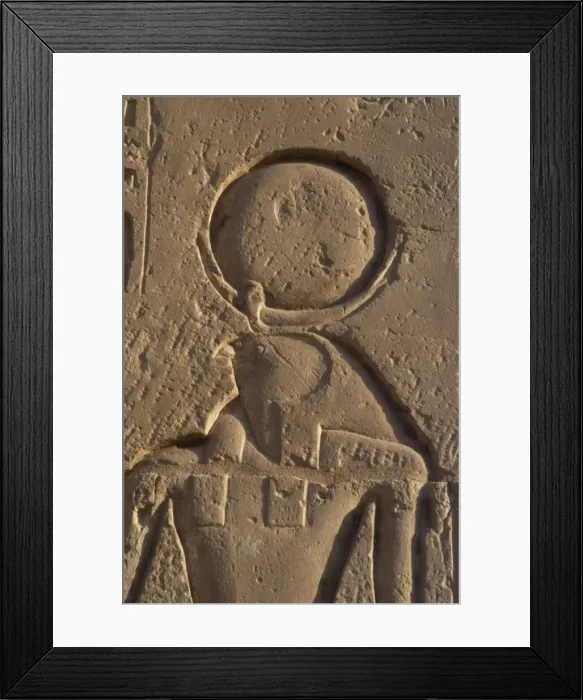 Framed Print : Relief depicting the god Ra. Ramesseum. Egypt Framed Print : Relief depicting the god Ra. Ramesseum. Egypt