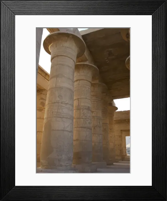 Framed Print : Ramesseum. Colonnade with capitals shaped as lotus. Egypt Framed Print : Ramesseum. Colonnade with capitals shaped as lotus. Egypt