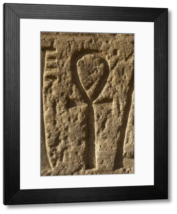Framed Print : Relief with the Ankh. Temple of Ramses III. New Kingdom. Egy Framed Print : Relief with the Ankh. Temple of Ramses III. New Kingdom. Egy