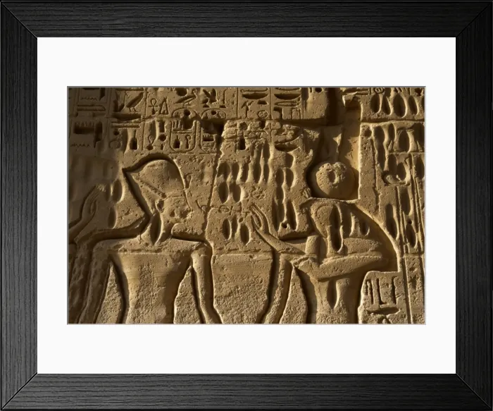 Framed Print : Temple of Ramses III. The pharaoh Ramses III before the war Framed Print : Temple of Ramses III. The pharaoh Ramses III before the war
