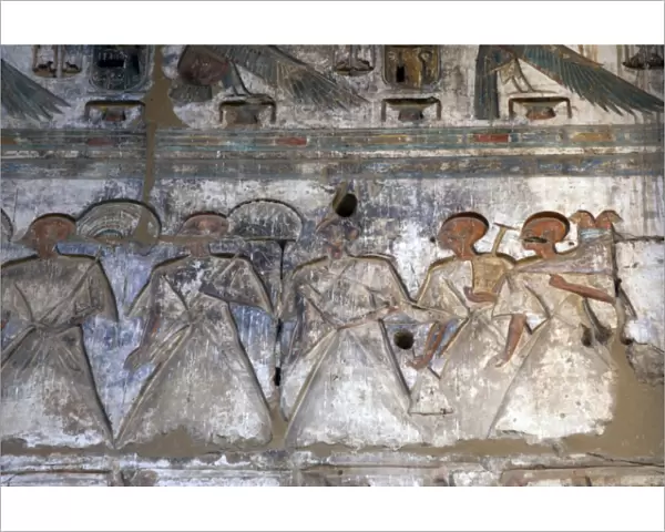 Temple of Ramses III. Priests. Egypt