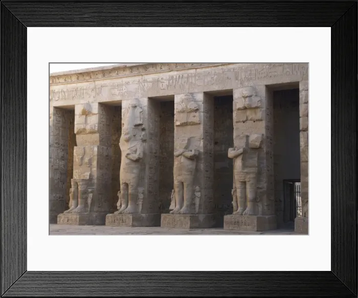 Framed Print : Temple of Ramses III. Great colossal statues of Ramses III d Framed Print : Temple of Ramses III. Great colossal statues of Ramses III d