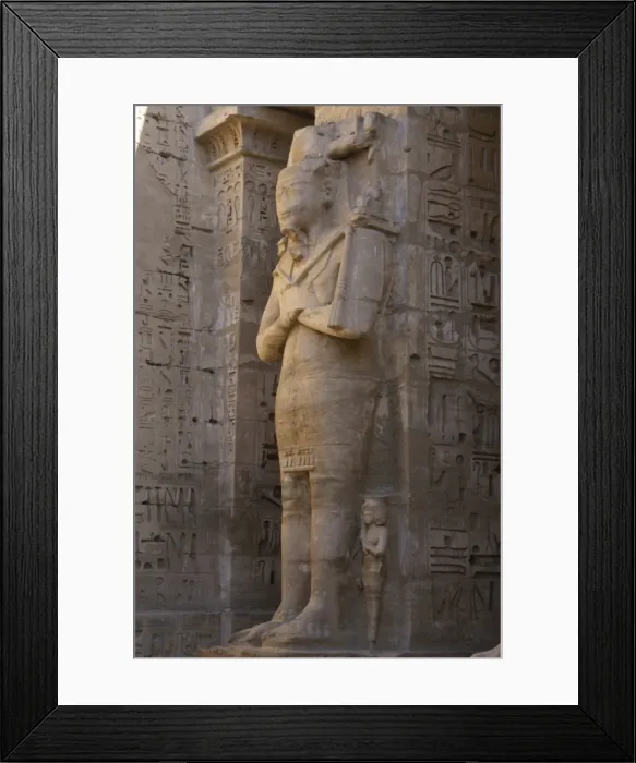Framed Print : Temple of Ramses III. Great colossal statues of Ramses III d Framed Print : Temple of Ramses III. Great colossal statues of Ramses III d