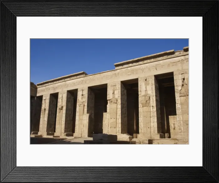 Framed Print : Temple of Ramses III. Courtyard. Egypt Framed Print : Temple of Ramses III. Courtyard. Egypt