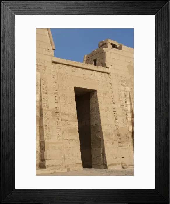 Framed Print : Temple of Ramses III. Entrance. Egypt Framed Print : Temple of Ramses III. Entrance. Egypt