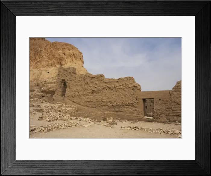 Framed Print : Valley of the Artisans. Ruins of Set Maat. Deir el-Medina. E Framed Print : Valley of the Artisans. Ruins of Set Maat. Deir el-Medina. E