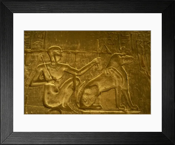 Framed Print : Ptolemaic temple of Hathor and Maat. Horus the Younger and A Framed Print : Ptolemaic temple of Hathor and Maat. Horus the Younger and A
