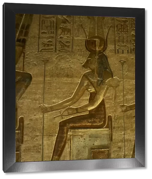 Ptolemaic temple of Hathor and Maat. Hathor. Seated figure