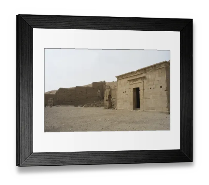 Framed Print : Valley of the Artisans. Temple of Hathor and Maat. Outside v Framed Print : Valley of the Artisans. Temple of Hathor and Maat. Outside v