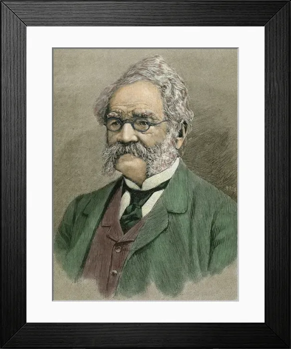 Framed Print : Siemens, Werner von (1816-1892). Engraving Framed Print : Siemens, Werner von (1816-1892). Engraving