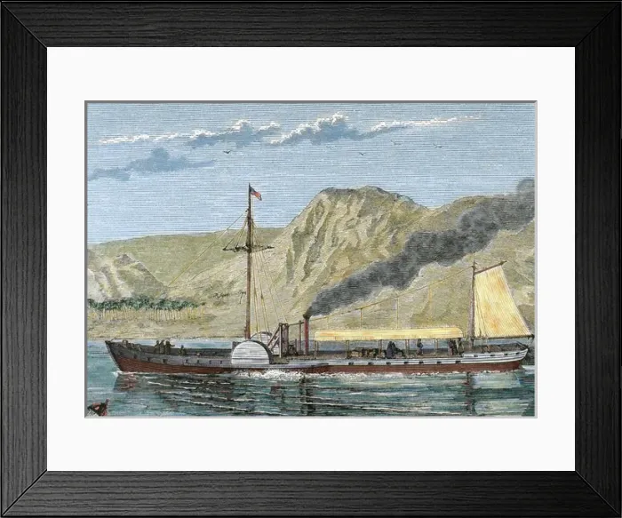 Framed Print : Robert Fultons steamboat Framed Print : Robert Fultons steamboat