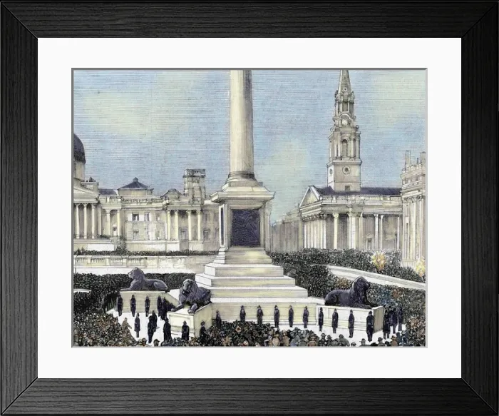 Framed Print : Meeting of workers unemployed in Trafalgar Square. London Framed Print : Meeting of workers unemployed in Trafalgar Square. London