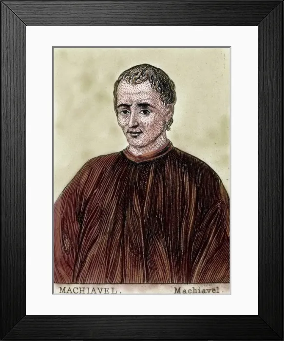 Framed Print : Machiavelli, Niccoln (1469- 1527). Italian writer and states Framed Print : Machiavelli, Niccoln (1469- 1527). Italian writer and states