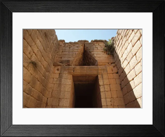 Framed Print : Mycenaean civilization. Mycenae. Treasury of Atreus or Tomb Framed Print : Mycenaean civilization. Mycenae. Treasury of Atreus or Tomb