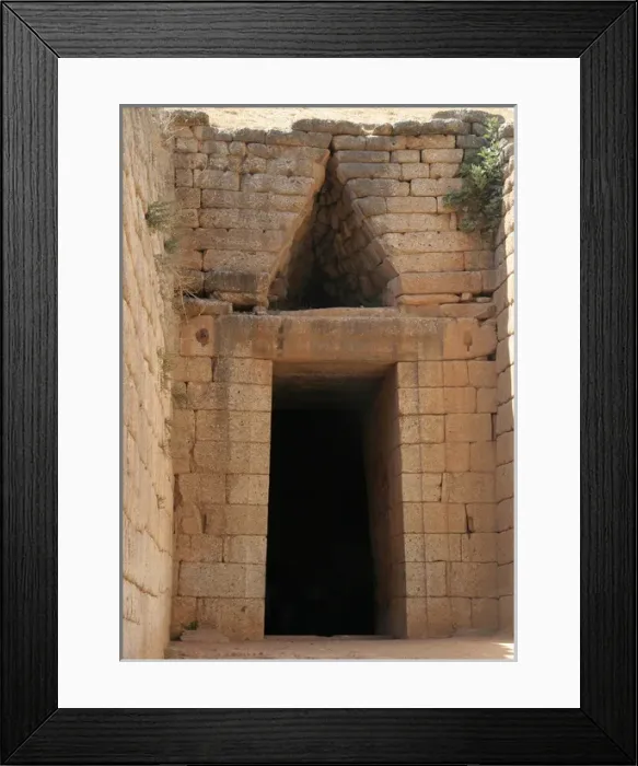 Framed Print : Mycenaean civilization. Mycenae. Treasury of Atreus or Tomb Framed Print : Mycenaean civilization. Mycenae. Treasury of Atreus or Tomb