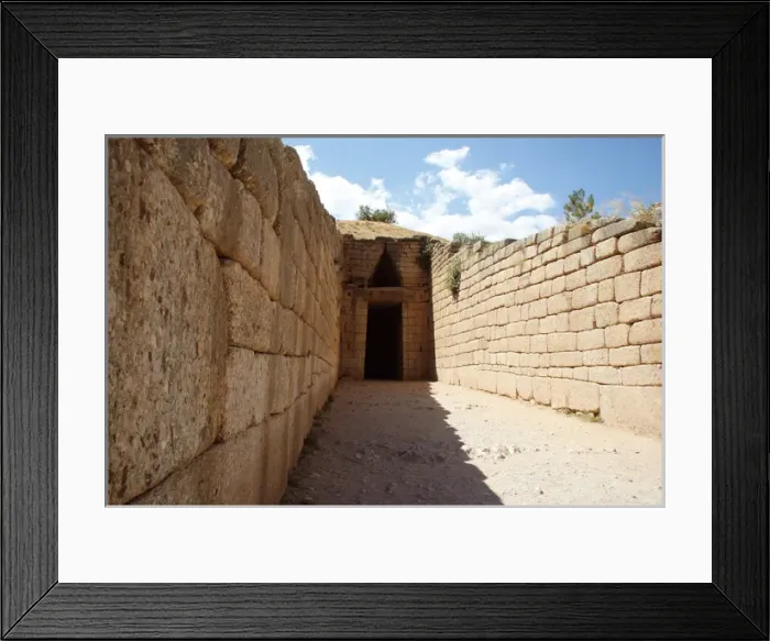 Framed Print : Mycenaean civilization. Mycenae. Treasury of Atreus or Tomb