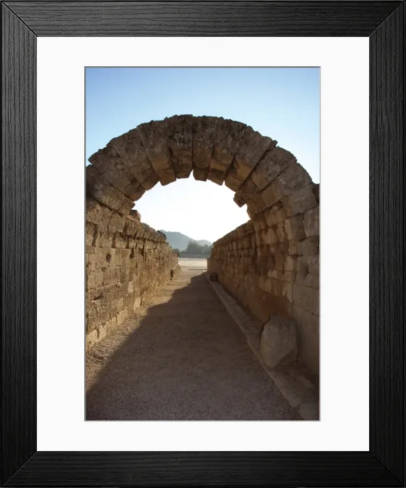 Framed Print : Greek Art. Sanctuary of Olympia. Entrance to olympic stadium Framed Print : Greek Art. Sanctuary of Olympia. Entrance to olympic stadium