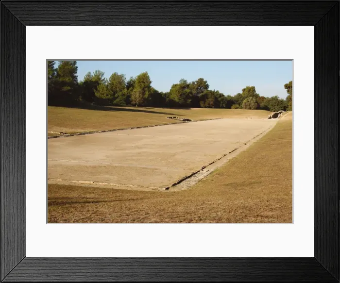 Framed Print : Greek Art. Sanctuary of Olympia. Panorama of the ancient ol Framed Print : Greek Art. Sanctuary of Olympia. Panorama of the ancient ol