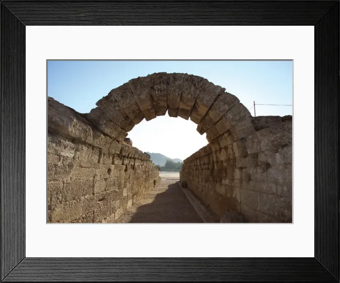 Framed Print : Greek Art. Sanctuary of Olympia. Entrance to olympic stadium Framed Print : Greek Art. Sanctuary of Olympia. Entrance to olympic stadium