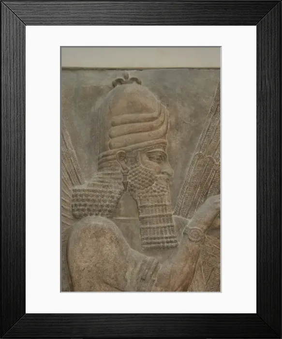 Framed Print : Assyrian Art. Reliefs from Sargon IIs Palace. Genius. Dur Framed Print : Assyrian Art. Reliefs from Sargon IIs Palace. Genius. Dur