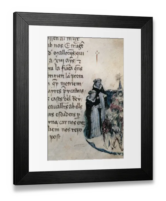 Framed Print : The Chronicle of James I. Dominican monks and knights. In t Framed Print : The Chronicle of James I. Dominican monks and knights. In t