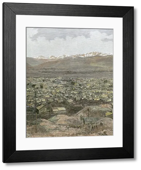 Framed Print : American West. Nineteenth century. Mining town of Leadville Framed Print : American West. Nineteenth century. Mining town of Leadville