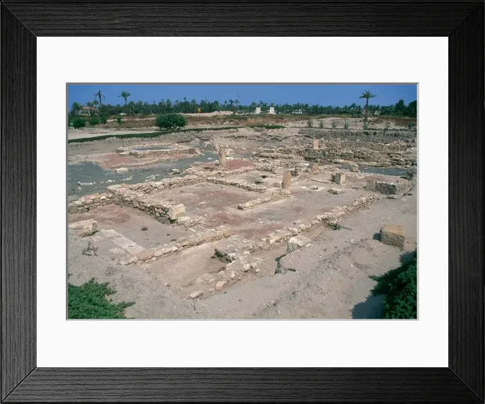 Framed Print : Roman art. Site of Alcudia. Ruins of the forum. Near Elche Framed Print : Roman art. Site of Alcudia. Ruins of the forum. Near Elche