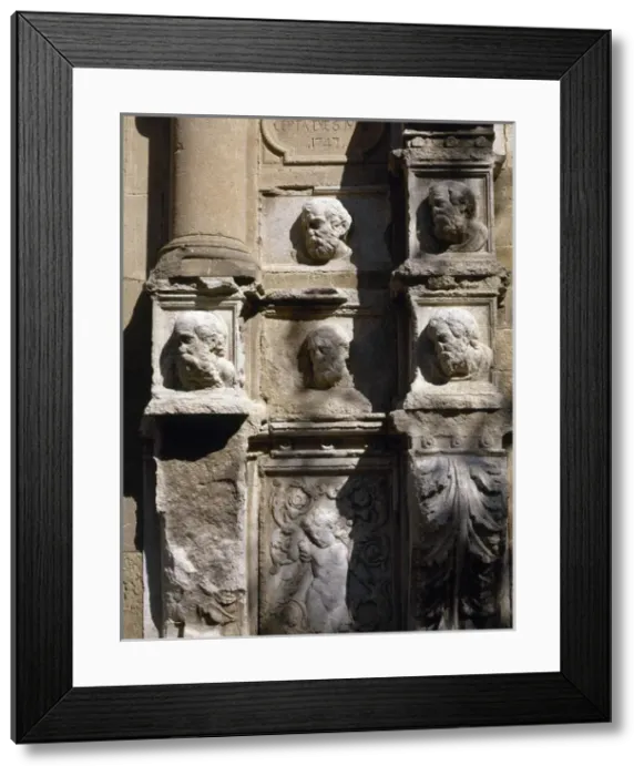 Framed Print : Church of St. Mary. Built between 1747 and 1789. Busts and r Framed Print : Church of St. Mary. Built between 1747 and 1789. Busts and r