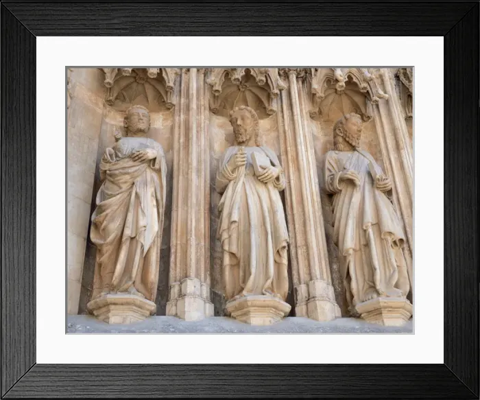 Framed Print : Gothic Art. 14th Century. Cathedral of Saint Mary. Apostles Framed Print : Gothic Art. 14th Century. Cathedral of Saint Mary. Apostles