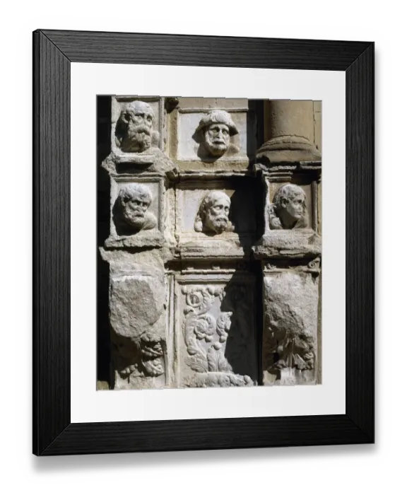 Framed Print : Church of St. Mary. Built between 1747 and 1789. Busts and r Framed Print : Church of St. Mary. Built between 1747 and 1789. Busts and r