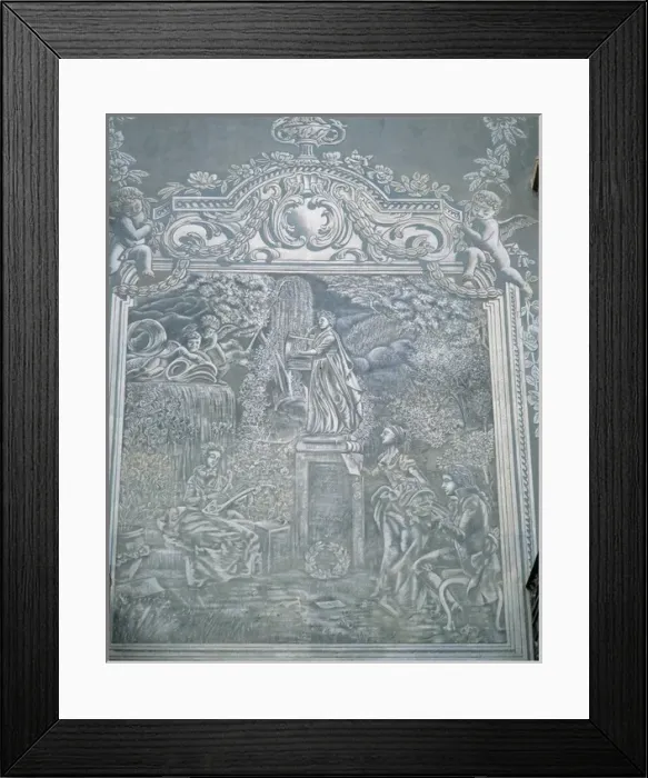 Framed Print : 19 th century art. Masferrer house. Sgrafitto. Vic. Cataloni Framed Print : 19 th century art. Masferrer house. Sgrafitto. Vic. Cataloni