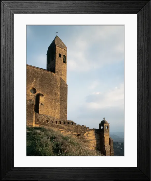 Framed Print : San Vicente de la Sonsierra. Santa Maria la Mayor Church. La Framed Print : San Vicente de la Sonsierra. Santa Maria la Mayor Church. La