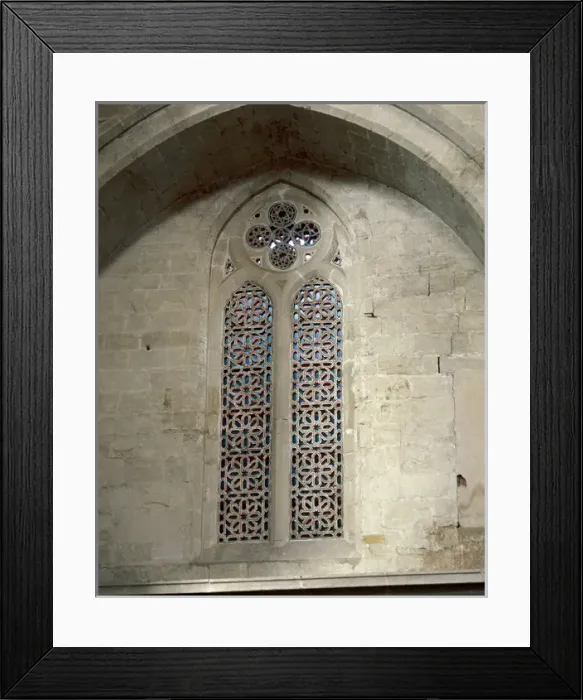 Framed Print : Cathedral of Santo Domingo de la Calzada. Pointed arch windo Framed Print : Cathedral of Santo Domingo de la Calzada. Pointed arch windo