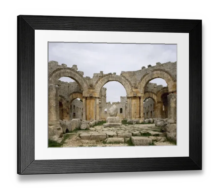 Framed Print : Syria. Basilica of St. Simeon (476-491). Courtyard with Framed Print : Syria. Basilica of St. Simeon (476-491). Courtyard with