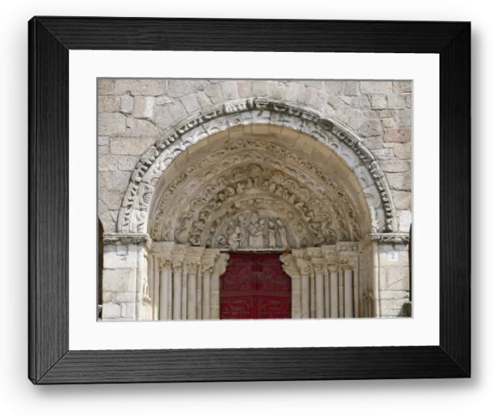 Framed Print : Church of St. Mary of Azogue. Front. Betanzos. Galicia. Spai Framed Print : Church of St. Mary of Azogue. Front. Betanzos. Galicia. Spai