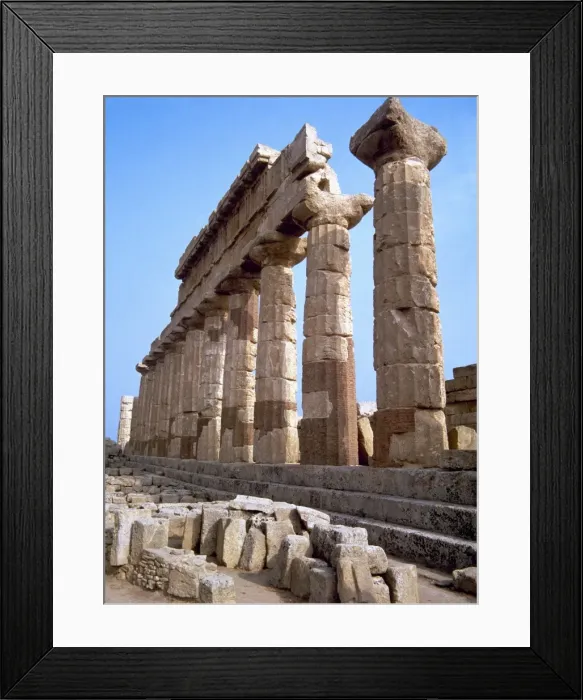 Framed Print : Greek art. Selinunte Acropolis. Temple C Framed Print : Greek art. Selinunte Acropolis. Temple C