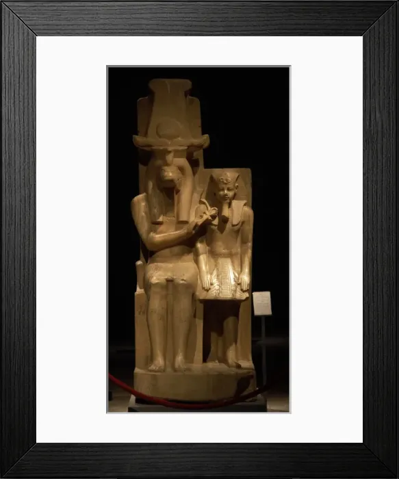 Framed Print : Statue of Amenhotep III (Neb-Maat-Ra) and Sobek c. 1390-1352 Framed Print : Statue of Amenhotep III (Neb-Maat-Ra) and Sobek c. 1390-1352
