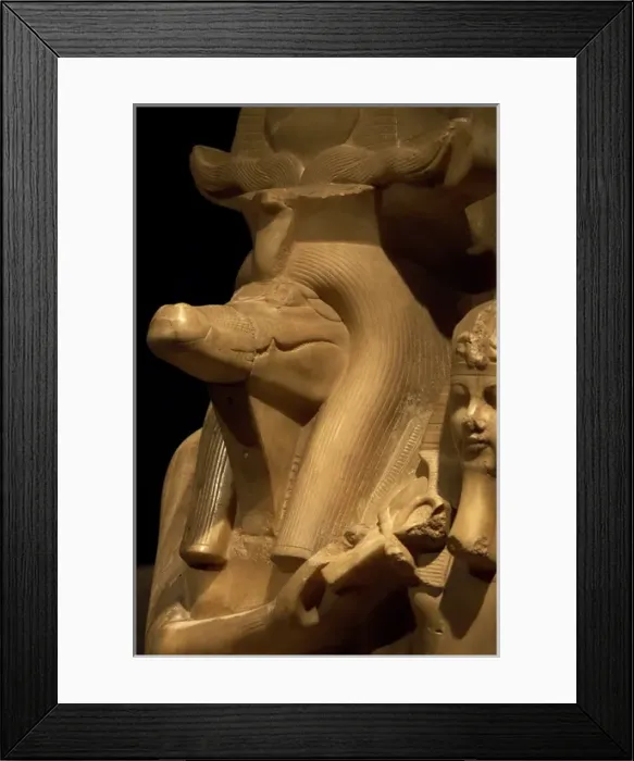 Framed Print : Statue of Amenhotep III (Neb-Maat-Ra) and Sobek c. 1390-1352 Framed Print : Statue of Amenhotep III (Neb-Maat-Ra) and Sobek c. 1390-1352